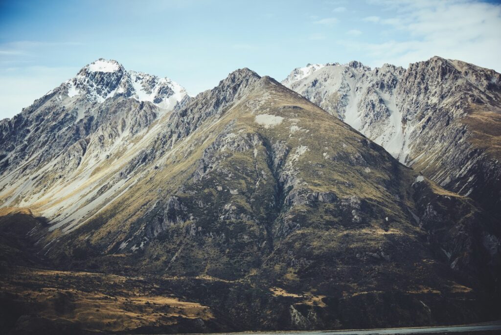 snow capped mountans